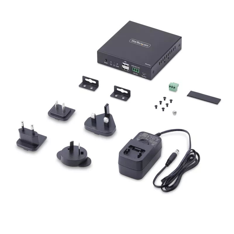 StarTech.com receptor KVM HDMI sobre red IP para la serie de productos IH2006, 4K 60Hz, sin controladores, AVoIP, incluye kit de montaje, solo receptor