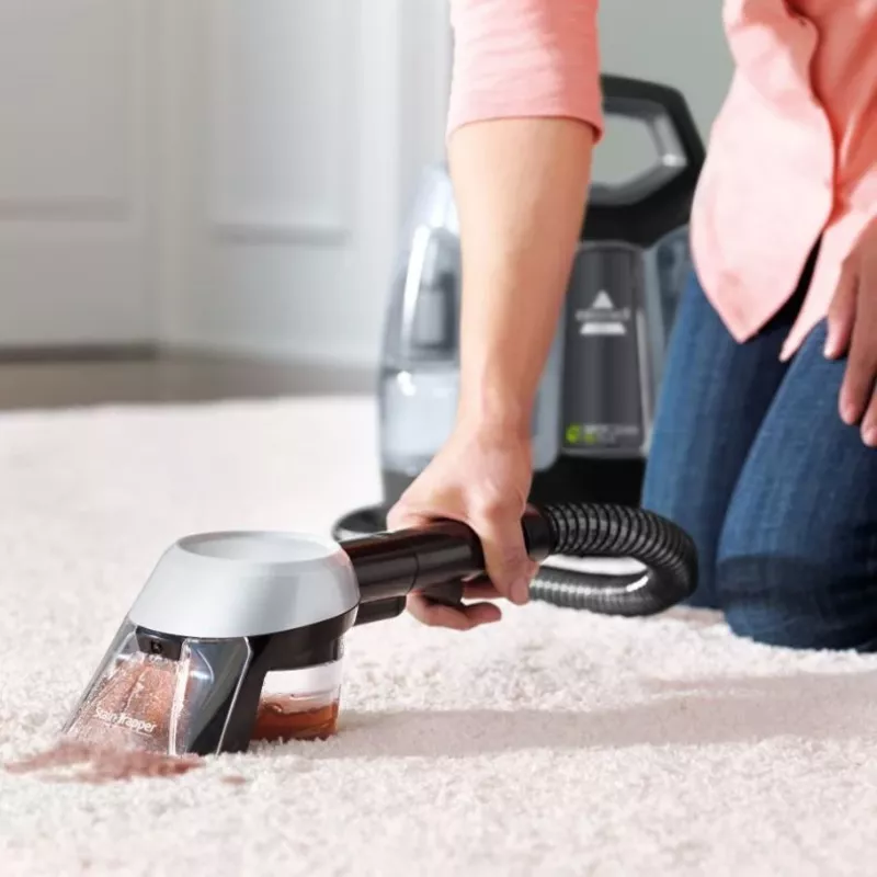 Bissell SpotClean Pet Plus limpiador de alfombras en húmedo y seco negro, transparente