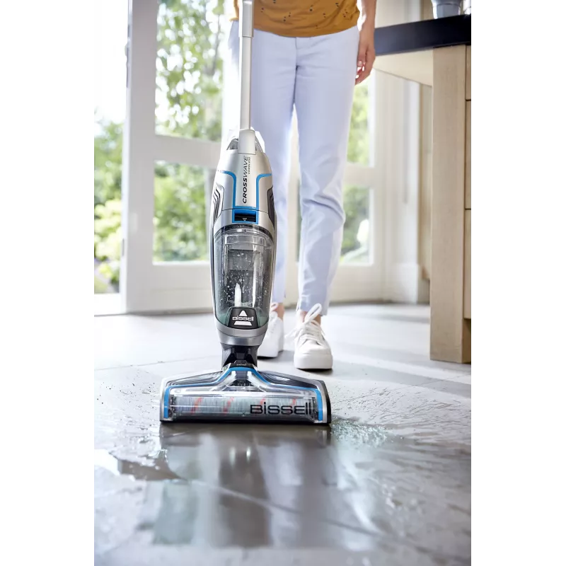 Bissell 2582Q aspirador de escoba/aspirador eléctrico con unidad de pie batería en húmedo y seco sin bolsa 250 W negro, azul, plata