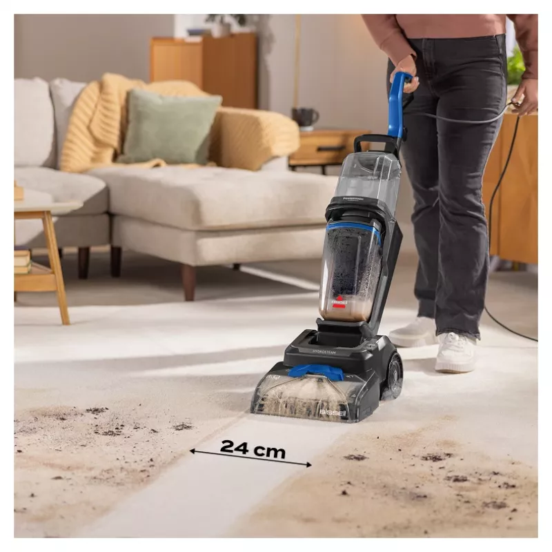 Bissell PowerWash HydroSteam limpiador de alfombras de arrastre limpieza profunda negro, azul, titanio