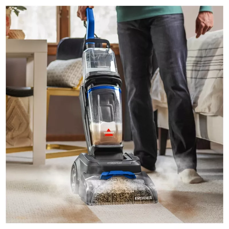 Bissell PowerWash HydroSteam limpiador de alfombras de arrastre limpieza profunda negro, azul, titanio