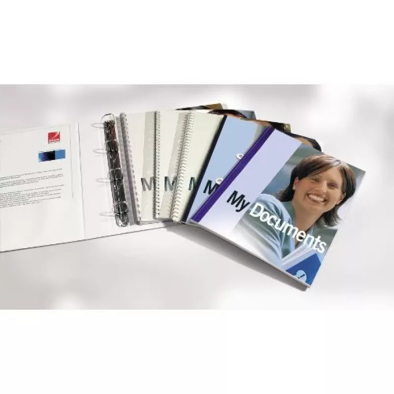 GBC tira de archivo WireBind & ClickBind PVC, blanco, policloruro de vinilo (PVC), A4, 245 g, 100 uds., Egipto