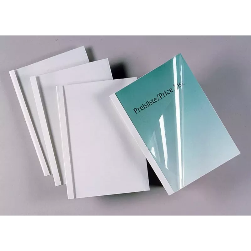 GBC cubiertas ThermaBind estándar A4 12 mm, A4, PVC, blanco, 110 hojas, 1,2 cm, 124 mm
