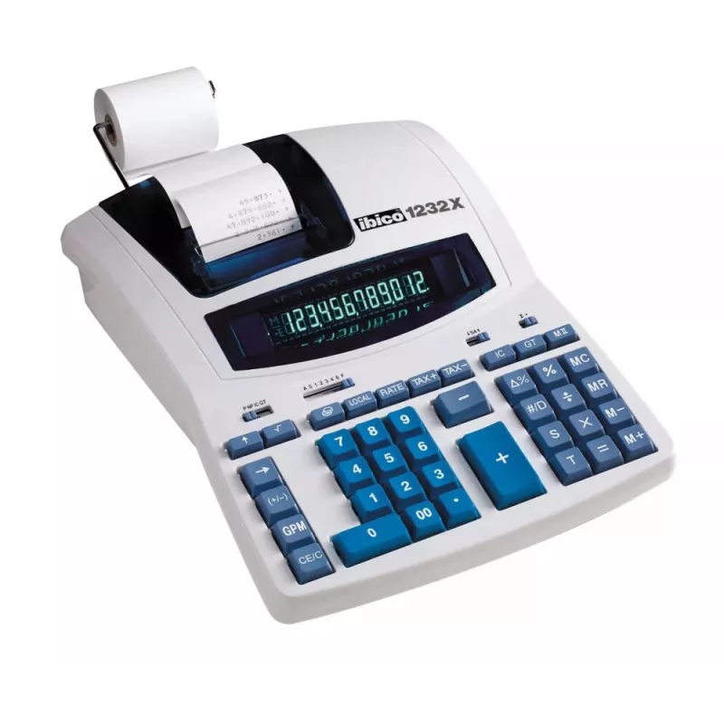Rexel Calculadora de mesa con impresora Ibico 1232X Professional 12 dígitos, 290 mm, 375 mm, 375 mm