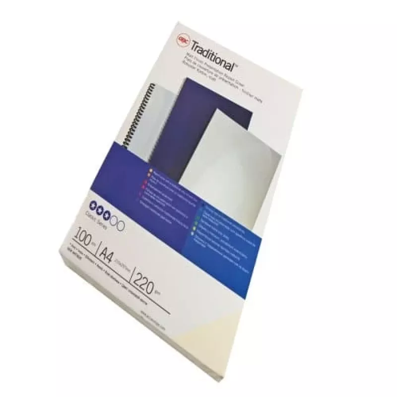GBC ibiStol tapas de encuadernación A4, blanco mate, 350 g/m²