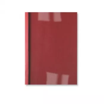 GBC Tapas ThermaBind LeatherGrain 1,5 mm rojo (100), A4, PVC, rojo, transparente, mate, 15 hojas, 1,5 mm