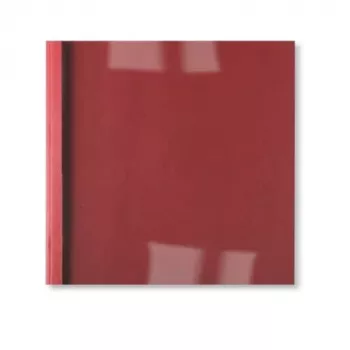GBC Tapas ThermaBind LeatherGrain 1,5 mm rojo (100), A4, PVC, rojo, transparente, mate, 15 hojas, 1,5 mm
