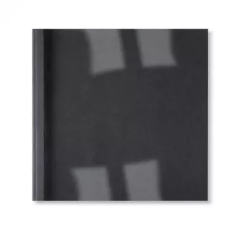 GBC Carpetas ThermaBind LeatherGrain 3 mm negro (100), A4, PVC, azul, transparente, mate, 30 hojas, 3 mm