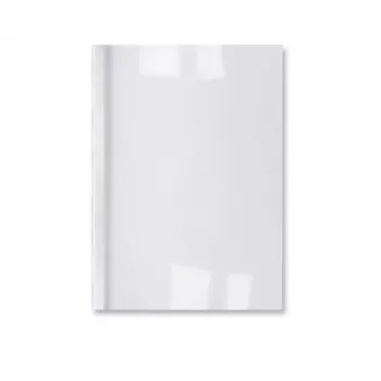 GBC Tapas ThermoBind LeatherGrain 1,5 mm blanco (100), A4, PVC, transparente, blanco, mate, 15 hojas, 1,5 mm
