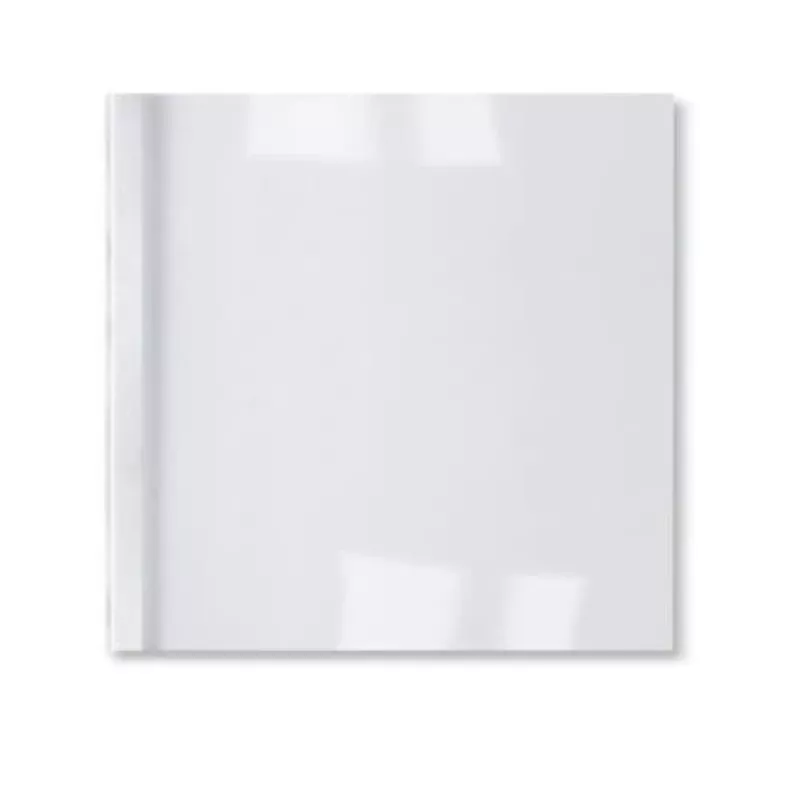 GBC Tapas ThermoBind LeatherGrain 1,5 mm blanco (100), A4, PVC, transparente, blanco, mate, 15 hojas, 1,5 mm
