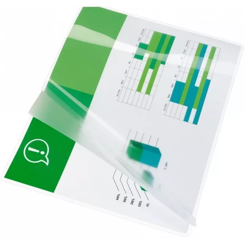 GBC Funda de laminación A7 125 micras, brillante, transparente, A7, 105 mm, 74 mm, 100 uds.