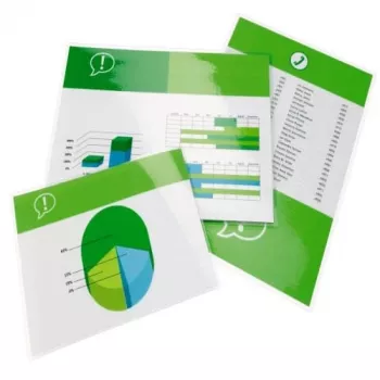 GBC Funda de laminación A4 250 micras, brillante, transparente, A2, 303 mm, 216 mm, 100 uds.