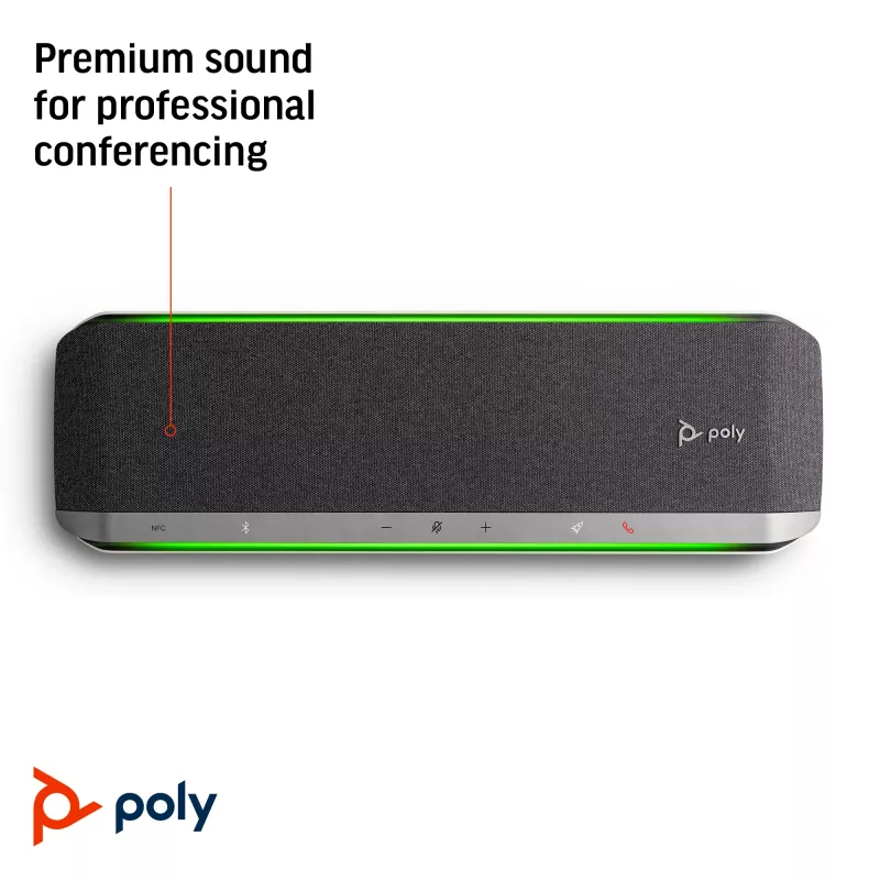 Altavoz de conferencia HP Poly Sync 60, plata, Windows 10, Windows 11, MacOS, RoHS, Federal Communications Commission (FCC), CE, 37 mm, 116 mm
