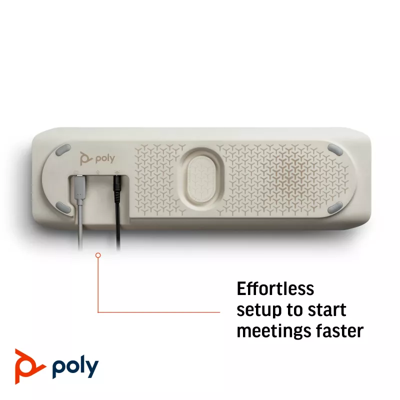 Altavoz de conferencia HP Poly Sync 60 certificado para Microsoft Teams, plata, RoHS, Federal Communications Commission (FCC), CE, 37 mm, 116 mm, 394 mm, 1 kg