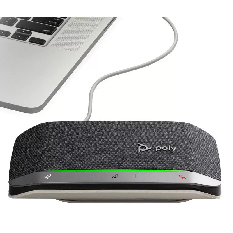 Altavoz de conferencia HP Poly Sync 20 USB-A, PC, plata, 0,715 m, IP64, Windows 10, Windows 11, MacOS