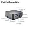 HP Thunderbolt 4 Ultra 280W G6 dock, con cable, Thunderbolt 4, 280 W, 10,100,1000,2500 Mbit/s, gris, 8K Ultra HD