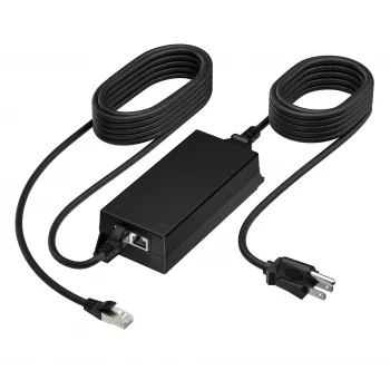 HP Poly PoE++ adaptador 65W 2.5G con cable CAT6A de 3,66 m y cable de alimentación