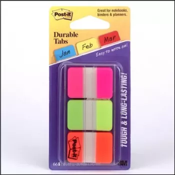 3M 686-PGO pestañas índice Pestañas índice en blanco Verde, Naranja, Rosa