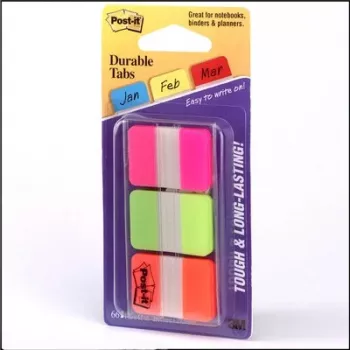3M 686-PGO pestañas índice Pestañas índice en blanco Verde, Naranja, Rosa