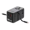 Verbatim Charge 'n' Travel 70W 2C adaptador de viaje universal retráctil Negro