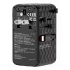 Verbatim Charge 'n' Travel 70W 2C adaptador de viaje universal retráctil Negro