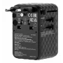 Verbatim Charge 'n' Travel 100W adaptador de viaje universal con cable retráctil Negro