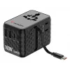 Verbatim Charge 'n' Travel 100W adaptador de viaje universal con cable retráctil Negro