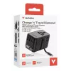 Verbatim Charge 'n' Travel 100W adaptador de viaje universal con cable retráctil Negro