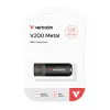 Verbatim V200 Metal memoria USB 128 GB, 128 GB, USB Type-A, 3.2 Gen 1 (3.1 Gen 1), 200 MB/s, con tapa, Negro
