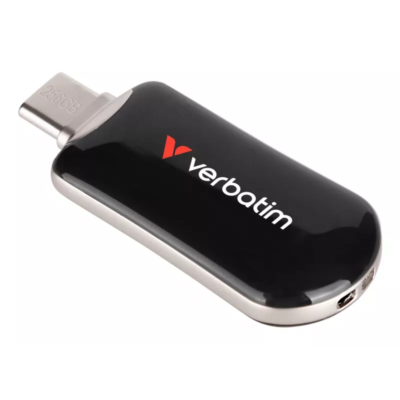 Verbatim Plectra USB-C-Flash-Laufwerk negro 256GB, 256 GB, USB Type-C, 3.2 Gen 1 (3.1 Gen 1), 100 MB/s, sin tapa, negro