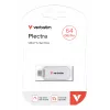 Verbatim Plectra memoria flash USB-C Blanca 64 GB, 64 GB, USB Type-C, 3.2 Gen 1 (3.1 Gen 1), 100 MB/s, sin tapa, blanco