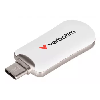 Verbatim Plectra memoria flash USB-C Blanca 128 GB, 128 GB, USB Type-C, 3.2 Gen 1 (3.1 Gen 1), 100 MB/s, sin tapa, Blanco