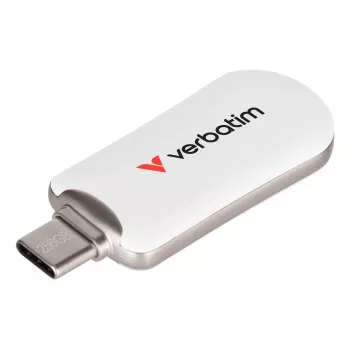 Verbatim Plectra USB-C Flash Drive blanco 256GB, 256 GB, USB Type-C, 3.2 Gen 1 (3.1 Gen 1), 100 MB/s, sin tapa, blanco