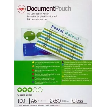 Fundas de laminar GBC A6 80 micras, brillante, transparente, A6, 111 mm, 154 mm, 100 uds.