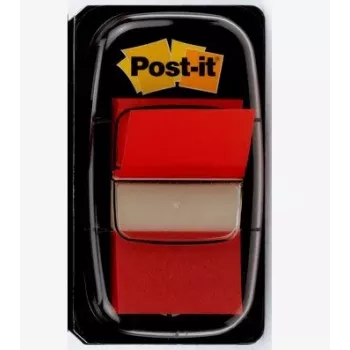 Etiqueta autoadhesiva 3M I680-1 rectangular removible roja 50 uds.