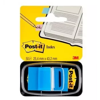 Etiqueta autoadhesiva 3M I680-2 rectangular removible azul 50 uds.