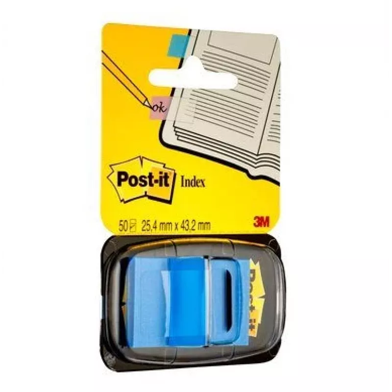 Etiqueta autoadhesiva 3M I680-2 rectangular removible azul 50 uds.