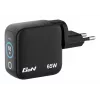 Cargador Verbatim Mini GaN 65W con indicador, interior, AC, 20 V, negro