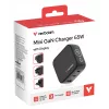 Cargador Verbatim Mini GaN 65W con indicador, interior, AC, 20 V, negro
