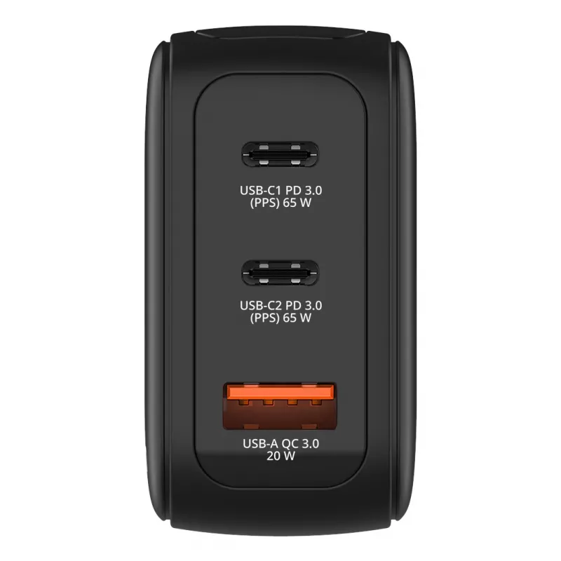 Cargador Verbatim Mini GaN 65W con indicador, interior, AC, 20 V, negro