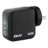 Cargador Verbatim Mini GaN 65W con indicador, interior, AC, 20 V, negro