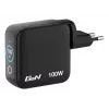 Cargador Verbatim Mini GaN 100W con pantalla, interior, AC, 20 V, negro