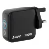 Cargador Verbatim Mini GaN 100W con pantalla, interior, AC, 20 V, negro