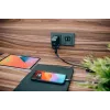 Cargador Verbatim Mini GaN 100W con pantalla, interior, AC, 20 V, negro