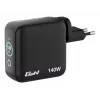 Cargador Verbatim Mini GaN 140W con pantalla, interior, AC, 28 V, negro