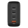 Cargador Verbatim Mini GaN 140W con pantalla, interior, AC, 28 V, negro