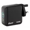 Cargador Verbatim Mini GaN 140W con pantalla, interior, AC, 28 V, negro