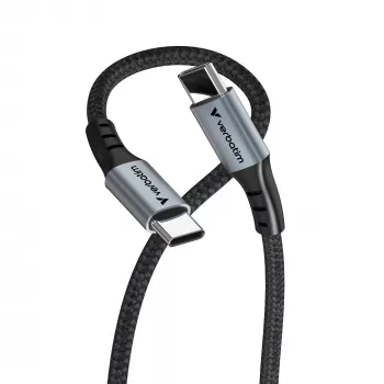 Verbatim Sync & Charge Cable – 60W USB-C a USB-C 120 cm, 1,2 m, USB C, USB C, USB 2.0, 0,48 Gbit/s, negro