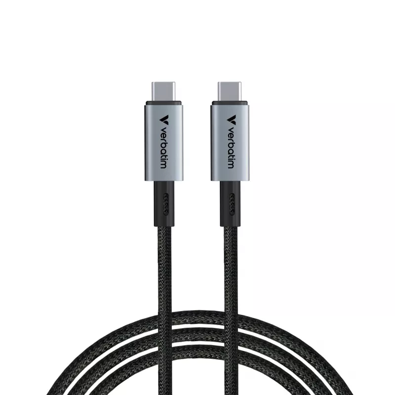 Verbatim Sync & Charge USB C a USB C 240W 40 Gbit/s 120 cm, 1,2 m, USB C, USB C, USB4 Gen 2x2, 40 Gbit/s, negro