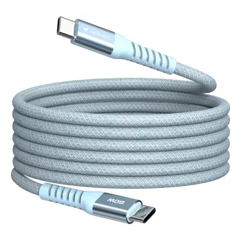 Verbatim Sync & Charge Cable magnético – 60 W USB-C a USB-C 120 cm azul